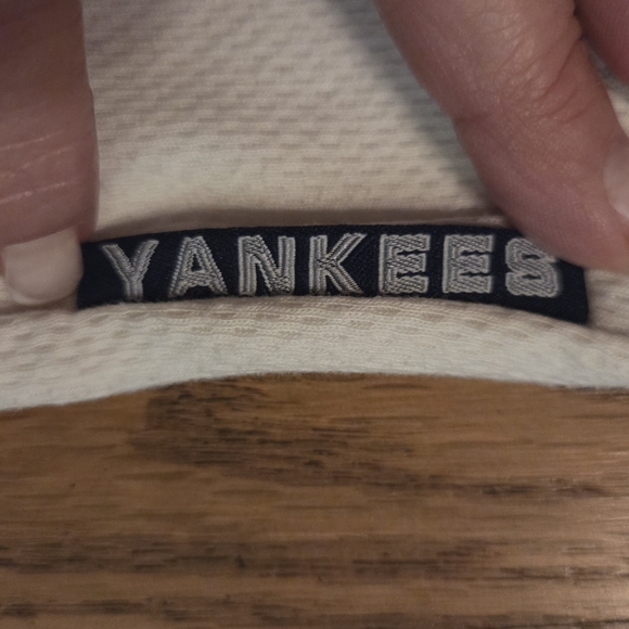 Lee Sport Yankee White And Blue V Neck Jersey S M - Picture 4 of 6
